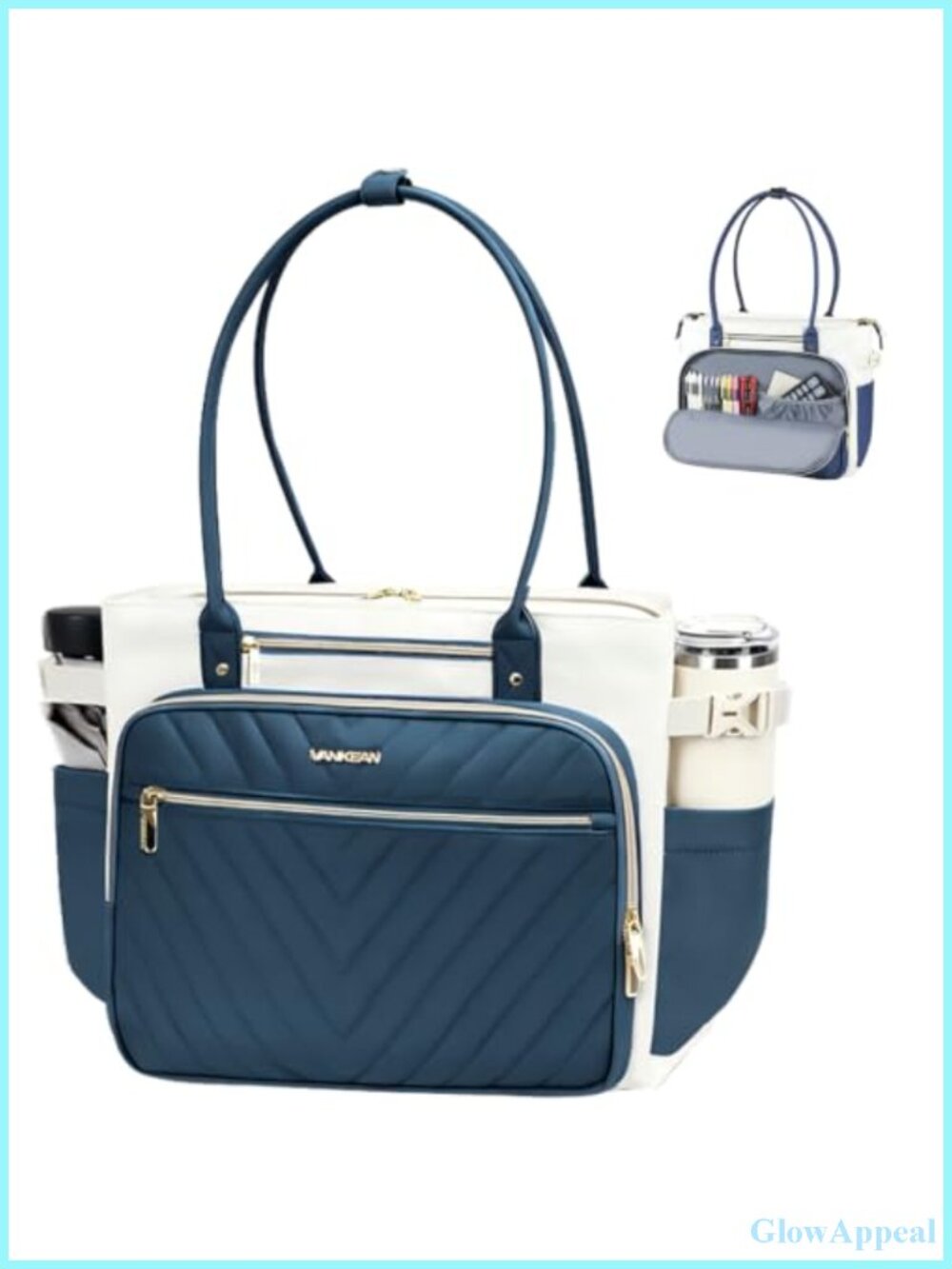 VANKEAN Tote Bag for Women 15.6 Inch Laptop Work Tote Messenger Shoulder Bag